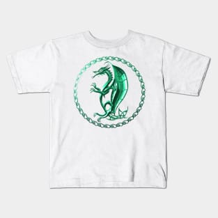 Green Celtic Dragon Kids T-Shirt